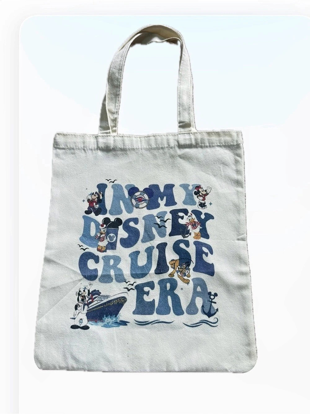 Disney Cruise “ in my Disney cruise era” Graphic Canvas Tote Bag- LIKE NEW